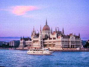 Hungarian House of Parliament at Sunset