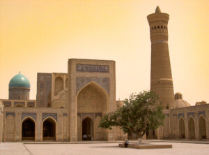 Bukhara's Poi Kalyan Complex on a Hot, Dusty Day