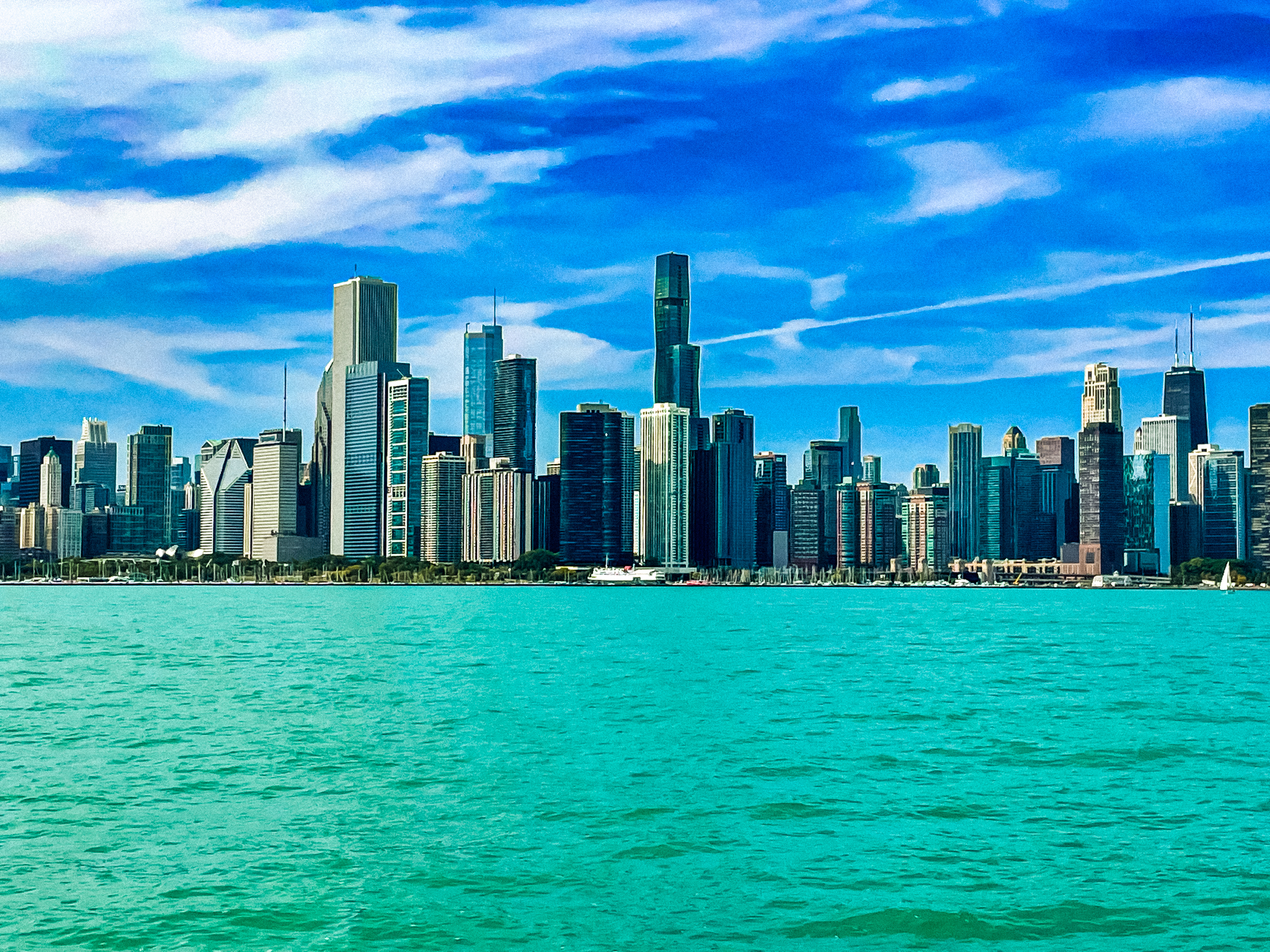 Chicago Skyline - View from Lake Michigan