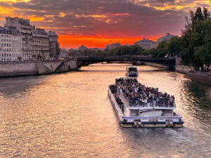 Sunset Cruisers on the Seine in Paris