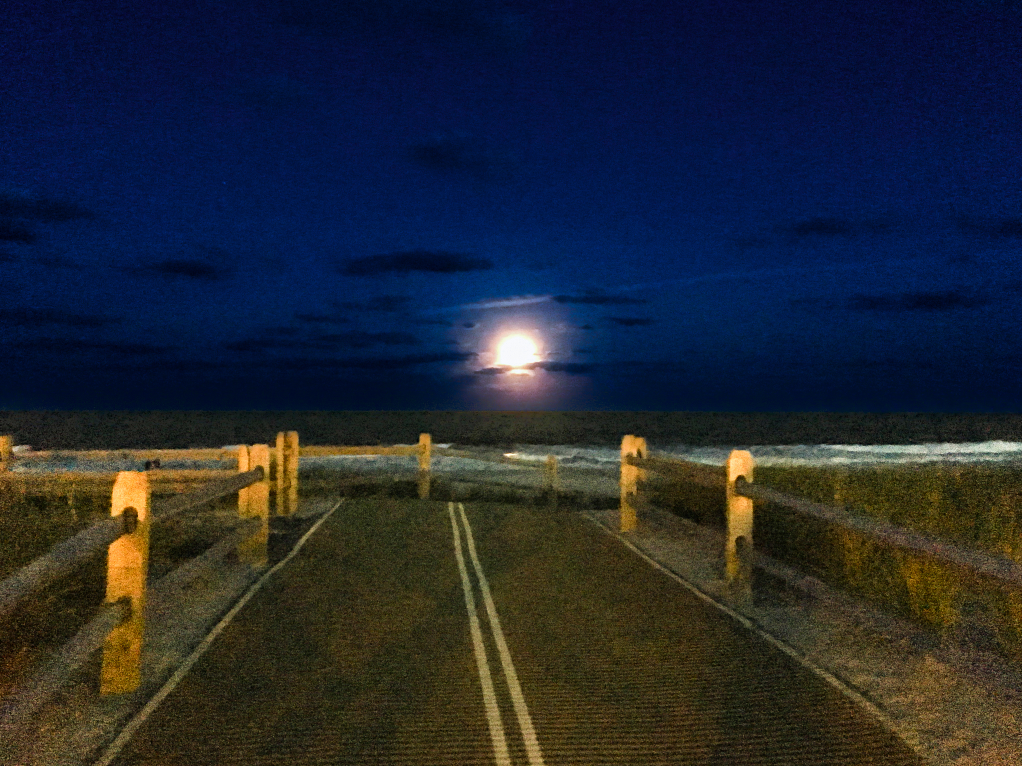 Harvest Moon Rising Over Ortley Beach, NJ