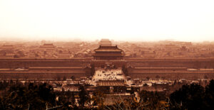 Forbidden City from Jingshan Hill During a Dust Storm